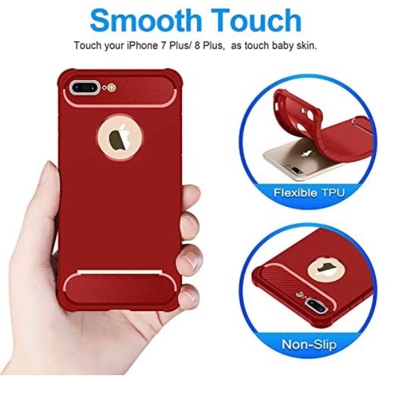 iPhone 7/8 Plus ROSE COLOR Card Holder Screen Protector Full Body Case,5.5' - Picture 3 of 9